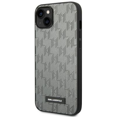 2. Karl Lagerfeld KLHCP14MSAKLHPG iPhone 14 Plus 6.7 "hardcase gray / gray Saffiano Mono Metal Logo