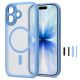 2. Tech-Protect MagPeak MagSafe CC Case for iPhone 17 – Matte Blue