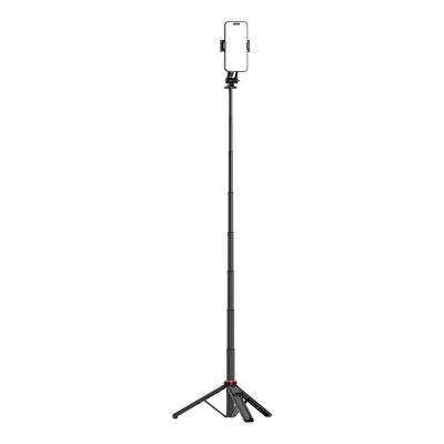 10. Selfie stick WC1Y2S 1.3m aluminum alloy telescopic tripod with phone holder - black