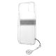 7. Guess GUHCP13SKB4GGR iPhone 13 mini 5.4" Transparent hardcase 4G Gray Strap Charm