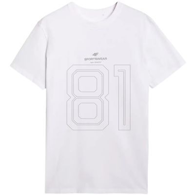 2. Men's T-shirt 4F M2961 white 4FWAW25TTSHM2961 10S