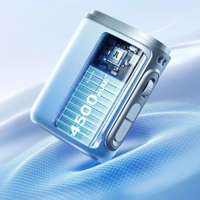 3. Jisulife Neck Fan 5 4500mAh Mini Fan with Lanyard - Blue