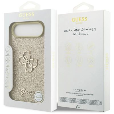 8. Guess Fixed Glitter Big 4G case for iPhone Air - gold