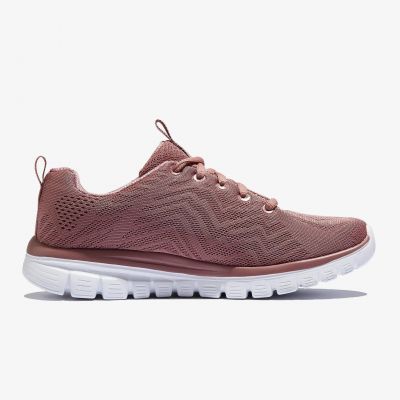 3. Skechers Graceful Get Connected Pink Women's Sneakers (12615-MVE)