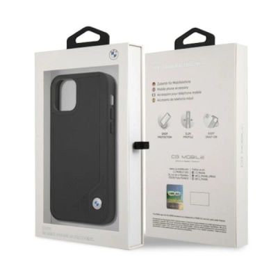 8. BMW Leather Deboss Case for iPhone 12 Pro Max - Black