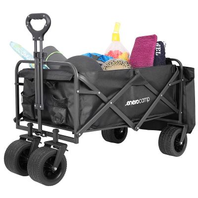 9. DELUXE FOLDABLE TRAVEL AND BEACH STROLLER 90x57x73-96CM WITH HANDLE BLACK
