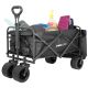 9. DELUXE FOLDABLE TRAVEL AND BEACH STROLLER 90x57x73-96CM WITH HANDLE BLACK