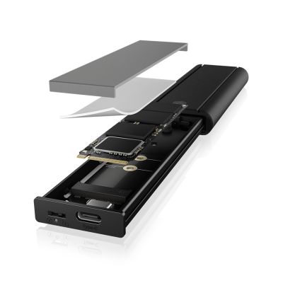 2. ICY BOX IB-1807MT-C31 SSD Enclosure Black M.2