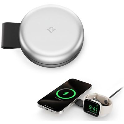 Twelve South ButterFly - MagSafe compatible wireless charger for two devices (case, power adapter, US, UK, EU, AU plugs, 1m USB-C - USB-C power cable included)