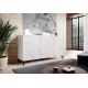 3. MARMO 3D chest of drawers 150x45xH80.5 white matt/white marble