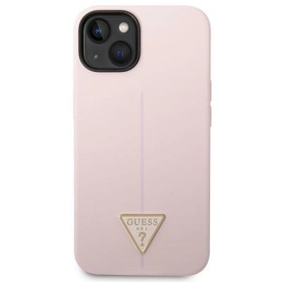 3. Guess Silicone Triangle Case for iPhone 14 6.1" - Purple