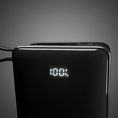 8. Powerbank SBS 20000 mAh 20W with built-in USB-C cable and digital display - black