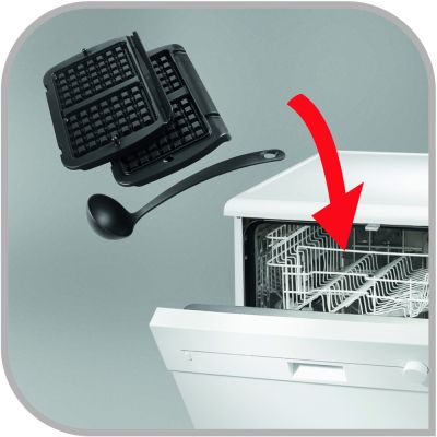 6. Tefal XA7248 Aluminum Waffle Plate