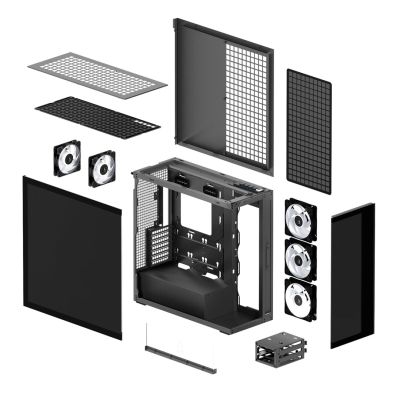 8. CASE MIDITOWER EATX case without power supply XTENDER Black ACPCC00018A ARCTIC