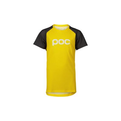 POC Y's Essential MTB Tee Kids T-Shirt Yellow Gray