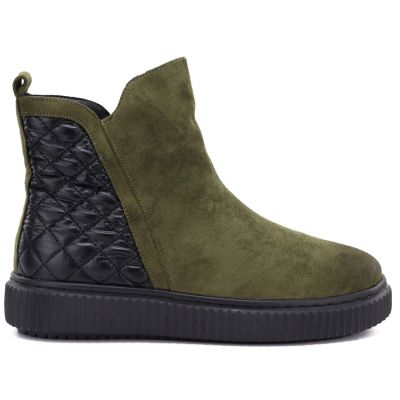 6. Women's insulated green ankle boots Potocki Z25-JE19365