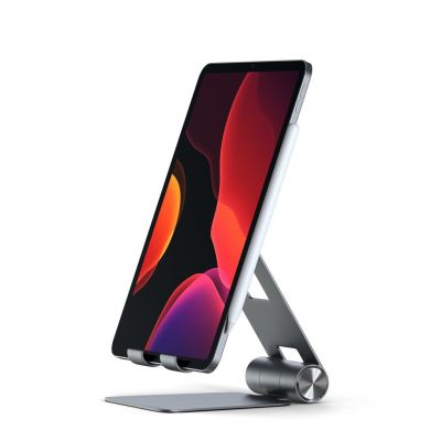 Satechi R1 Aluminum Hinge Holder Foldable Stand - aluminum foldable stand for MacBook/iPad (space gray)