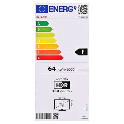 28. SHARP 50HR7265E QLED 50" 4K Ultra HD Google TV Dolby Digital Plus DVB-T2 Black