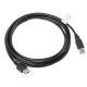 Lanberg CA-USBE-10CC-0030-BK Cable (USB 2.0 Male - USB 2.0 Female; 3m; Black)