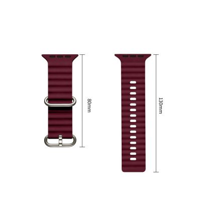 3. Tech-Protect Iconband Pro strap for Apple Watch 44 / 45 / 46 / 49 mm - burgundy