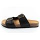 2. Bio Bio men's slippers, profiled flip-flops, natural leather, black