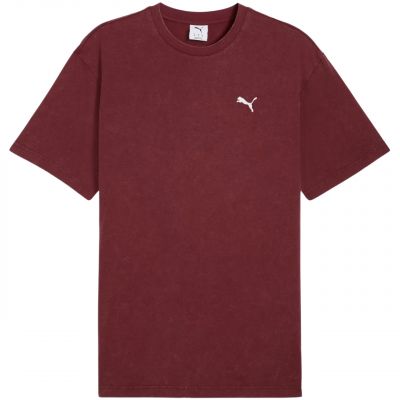 2. Puma Ess Elevated Relaxed Wash Tee Burgundy 688048 96