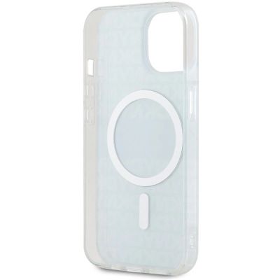 7. DKNY IML Mono & Stripe MagSafe case for iPhone 15 / 14 / 13 - blue