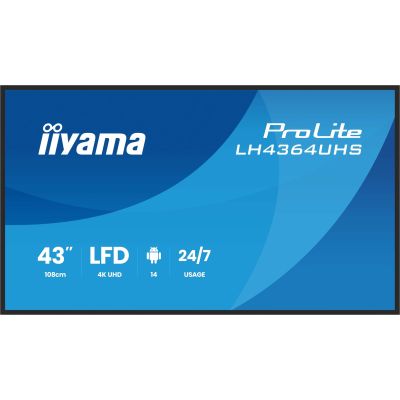 16. Flat screen iiyama LH4364UHS-B1AG 43 inches LCD UHD - 109.2 cm