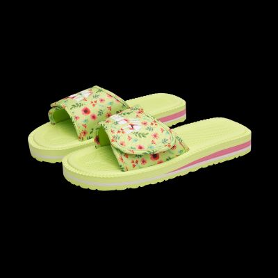 7. Kubota Velcro flaps multicolor floral green K25SS-100-001-18-1