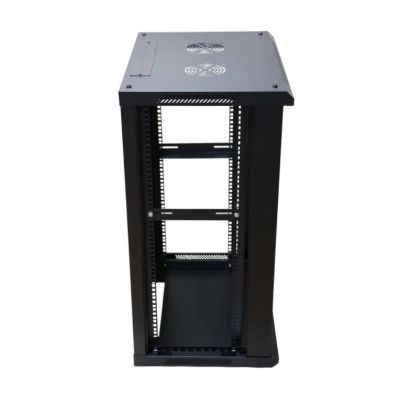 4. Extralink - 19" 18U 600mm hanging cabinet, glass front, black