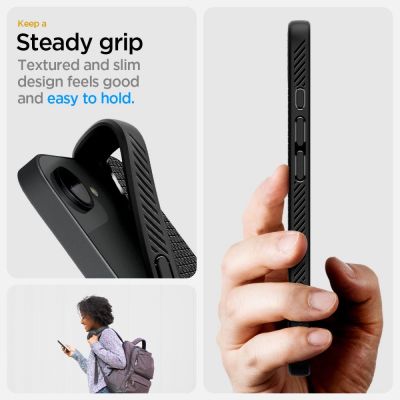 14. Spigen Liquid Air Mag MagSafe Case for iPhone 16e / 17e - Matte Black