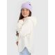 3. Girls' loose fleece with hood 4F 4FJRAW25TFLEF444-11S