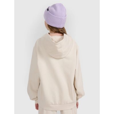 2. Girls' sweatshirt with hood, open, 4F 4FJRAW25TSWSF2294-11S