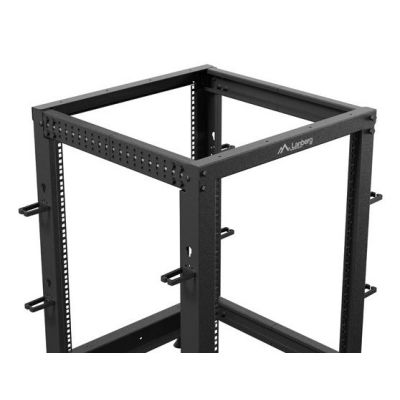 7. OPEN RACK 19" 15U 600X600-1100 ADJUSTABLE BLACK LANBERG