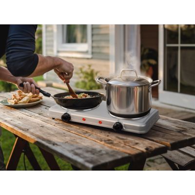 10. ELDOM DOUBLE-PLATE ELECTRIC COOKER PG23 DOPPO 2000W SILVER