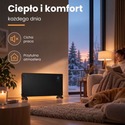9. Extralink Smart Panel Heater 2000W | Black