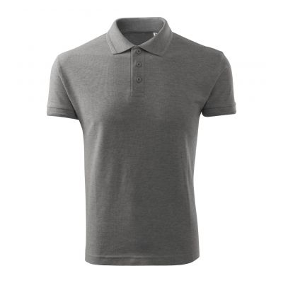 2. Men's Pique Polo Free Polo Shirt (Dark Gray Melange)