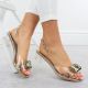 54. Women's beige openwork closed sandals Sabatina