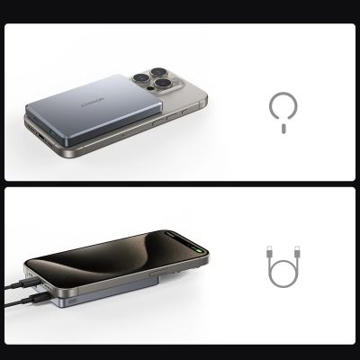 13. Joyroom JR-PBM08 Pro 10000mAh Ultrathin Powerbank - Gray