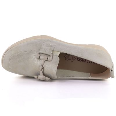 4. Women's gold platform shoes M.Daszyński MR1840