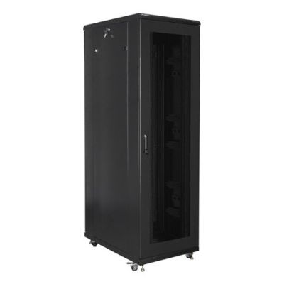 2. LANBERG FLOOR RACK CABINET 19" 42U 800X1000 BLACK perforated doors
