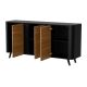 2. VOLARE chest of drawers 151x39x75 black/walnut