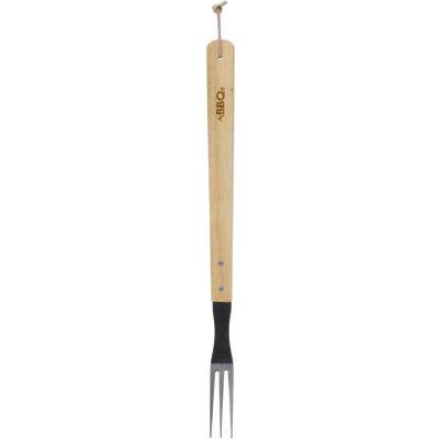 17. BBQ FORK 46CM WITH WOODEN HANDLE