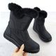 15. Women's flat insulated snow boots black Potocki KI24322