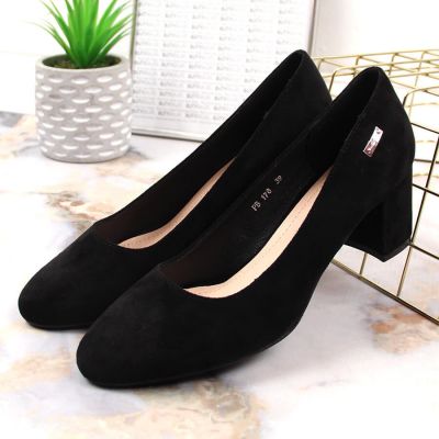 11. Sergio Leone W SK314D Suede Heeled Pumps Black