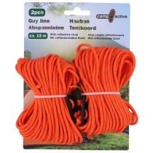 TOURIST ROPE TENSION FOR TENTS 2 PCS 10M ORANGE CAMP ACTIVE