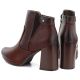 5. Women's ankle boots with a block heel and platform, insulated, dark brown, M.Daszyński AF125B-1