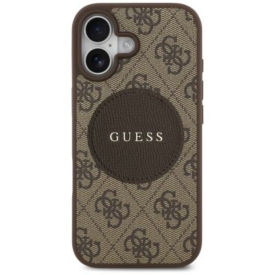 3. Guess 4G Circle Classic Logo MagSafe case for iPhone 17 - brown