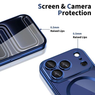 3. Tech-Protect MagFlex MagSafe Case for iPhone 17 Pro Max - Clear Navy Blue