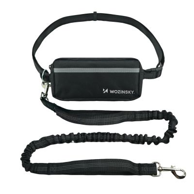2. Wozinsky WPST-01 Hip Belt with Pouch and Elastic Leash for Running with a Dog - Black